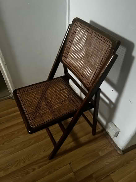 Photo of free Folding Wooden Chair w/ Cane Panels (SE8) #1