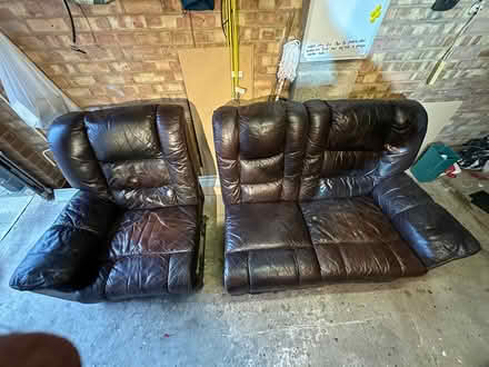 Photo of free Brown leather Sofa (Royston S71) #4