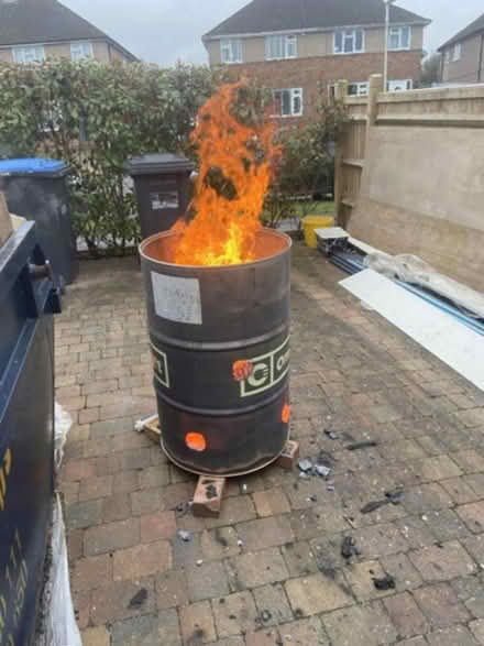 Photo of Oil drum for burning waste (Dagenham RM8) #1