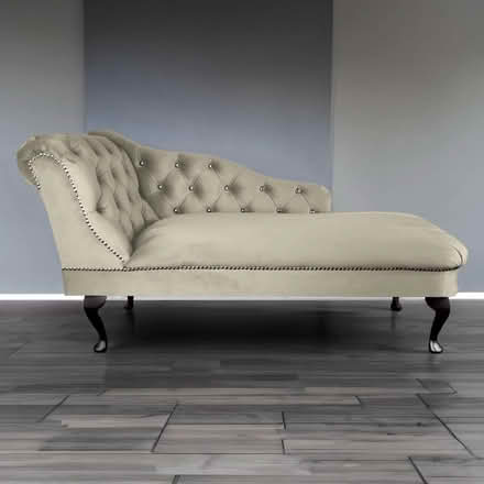 Photo of free Chaise Lounge Beige Button Velvet (North Shields NE30) #1