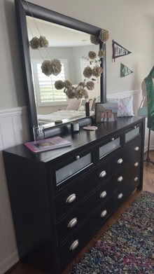 Photo of free Black dresser and mirror (San Juan Capistrano) #1