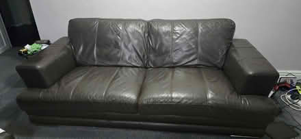 Photo of free 2 x 3 Seater Leather Sofas (Totteridge HW HP13) #1