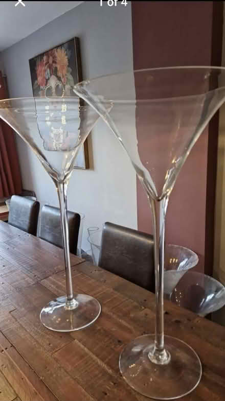 Photo of free Very tall display martini glasses (Branston DE14) #1