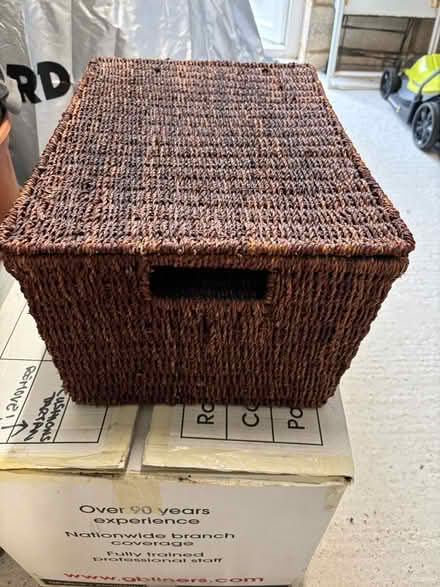 Photo of free Wicker Rustic Storage Basket Box with Lid (Chichester PO19) #3