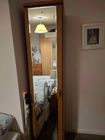 Photo of free Wardrobe. Slimline with mirrored door. (Hampton Hill TW12) #1
