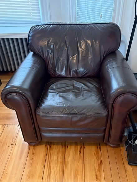 Photo of free Leather Couch, Chair, and Ottoman (Milton Village) #2