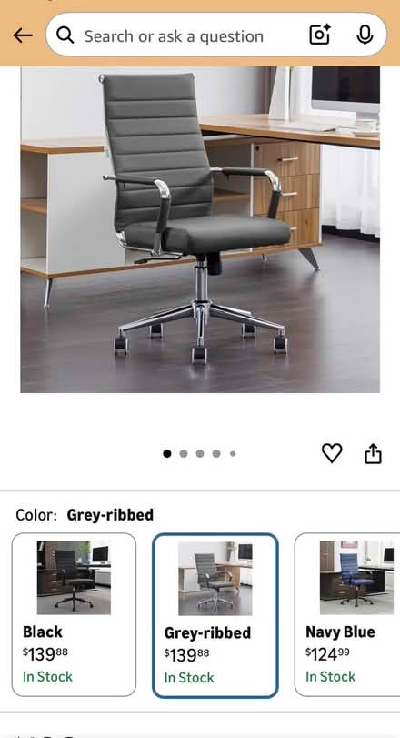 Photo of free Gray office chair (60015) #3
