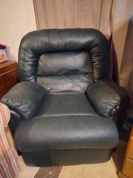 Photo of free Dark blue/greenish recliner chair (Damascus 20882) #1
