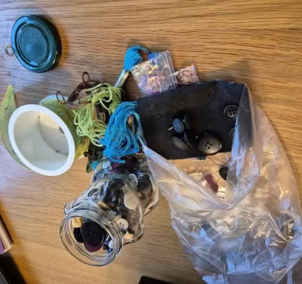 Photo of free Assorted Buttons, Thread and Ribbon (Worle BS22) #1