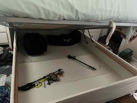 Photo of free IKEA Queen Bedframe with storage (Cardozo) #2