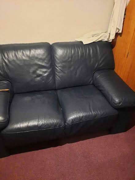 Photo of free 2x dark blue sofas (Hulme M16) #1