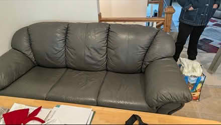 Photo of free Leather sofa (Chestnut hill road newark) #2