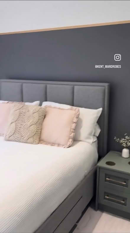 Photo of free NEXT grey king size bed (Loose, Maidstone ME15) #2