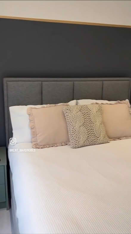 Photo of free NEXT grey king size bed (Loose, Maidstone ME15) #3