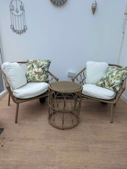 Photo of free 2 chairs and table (Hemel Hempstead) #1