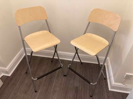 Photo of free Pair of folding Ikea barstools. (Kendal LA9) #1