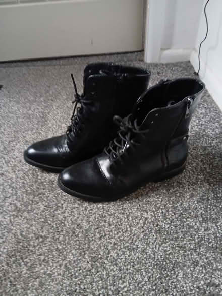Photo of free ladies leather black ancle boots (Monkmoor SY2) #1