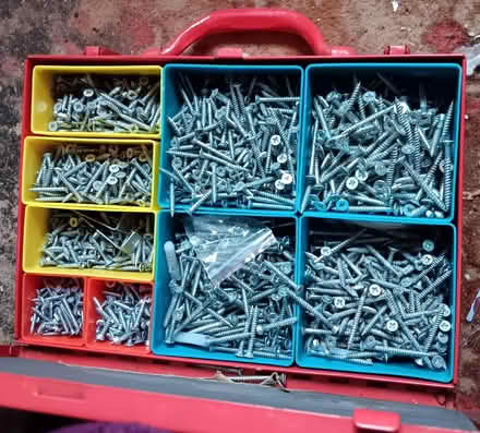 Photo of free Metal box of different sized screws see photo in close up (Allington NG32) #1