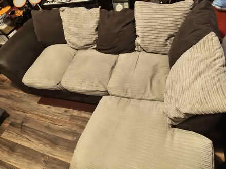 Photo of free Brown and beige corner sofa (Royal Standard SE7) #3