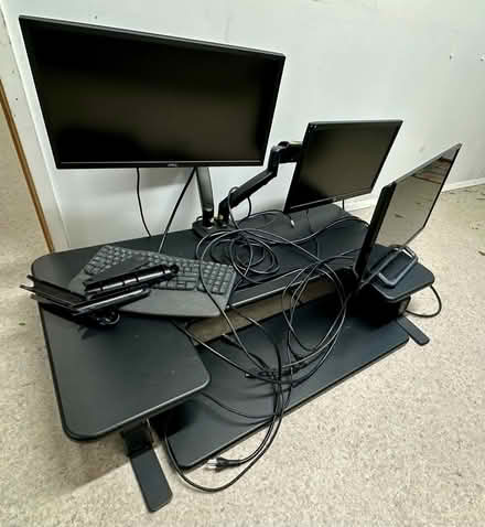 Photo of free Adjustable desk riser & monitors (Lynnwood) #3