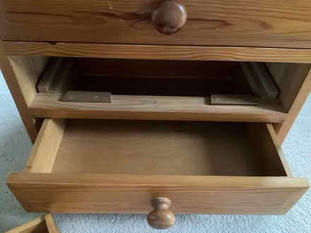 Photo of free 1 Pine bedside table with 3 drawers (Eynsham OX29) #4