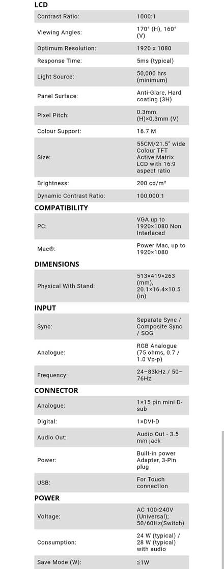 Photo of free PC touchscreen Monitor 21.5" FHD (Stroud) #3