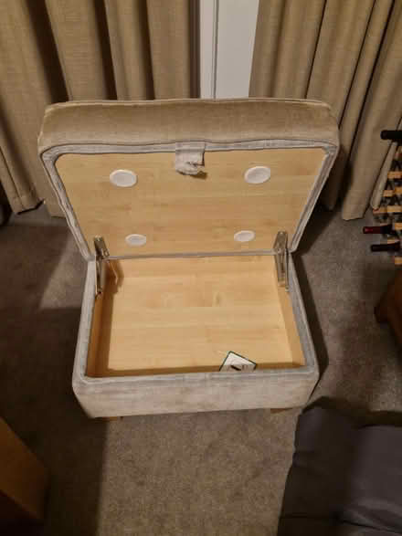 Photo of free Light grey footstool (Kentish Town NW5) #4