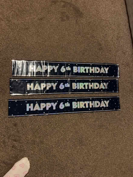 Photo of free 3x Happy 6th Birthday Banners (TN35 Ore) #1