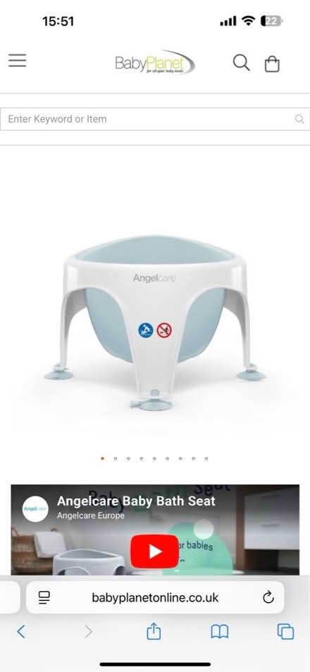 Photo of free Baby bath seat like new (London N7) #1