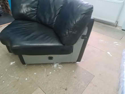 Photo of free Black Italian leather corner suite (Deepcar S36) #3