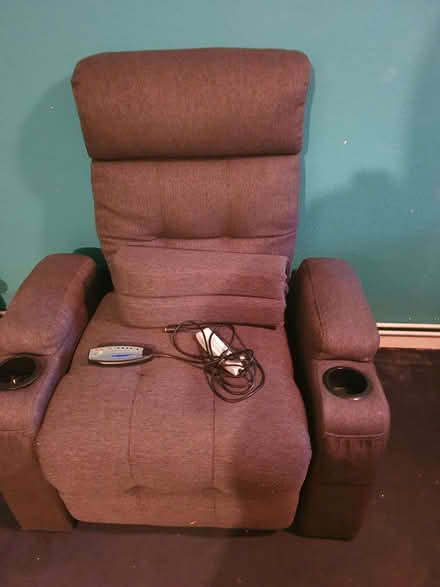 Photo of free 2 seater & recliner heated&massage chair to match vgc (Bow E3) #1