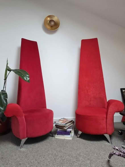 Photo of free Matching red potenza armchairs (UB2) #1