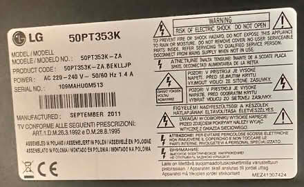 Photo of free LG Plasma TV (Arnos Grove N11) #3