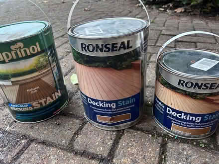 Photo of free 3 part-full tins decking stain (Sydenham SE26) #1