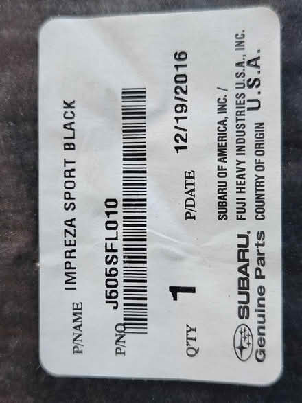 Photo of free Subaru Impreza Floor Mats (SE Denver) #2
