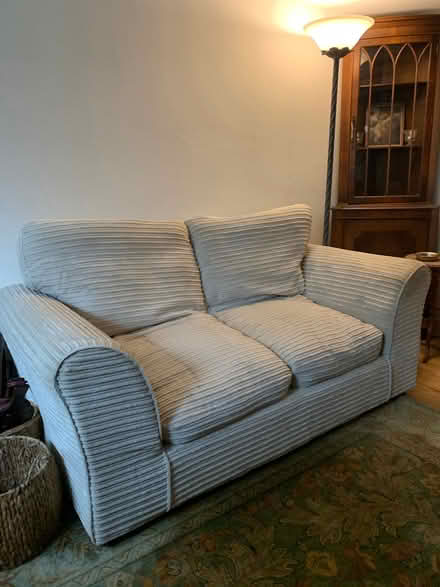 Photo of free Cream/beige coloured thick velvet corduroy sofa (Peasedown St John CP BA2) #2