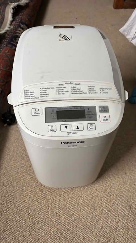 Photo of free Panasonic SD-2500 bread maker (Palmers Green N14) #1