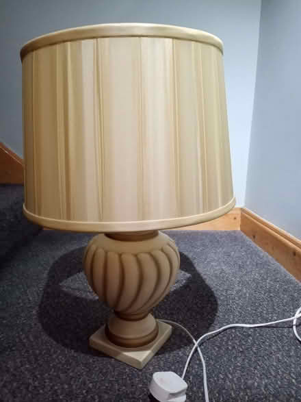 Photo of free Cream/gold table lamp. (Hockley Heath B94) #1