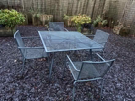 Photo of free Garden table with four chairs (Madeley, Telford) #1