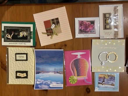 Photo of free 9 assorted cards, 55 assorted envelopes and 1 storage box (Shenley Fields B29) #1
