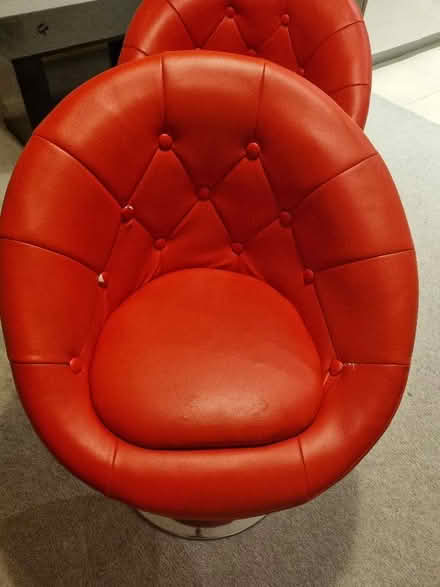 Photo of free Red bar chairs (Canning Town E16) #2