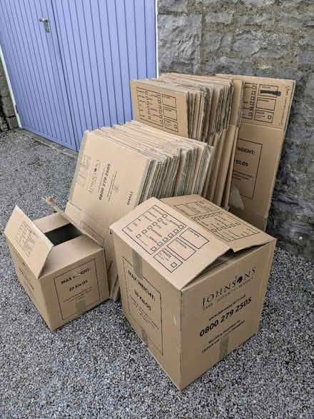 Photo of free Cardboard Moving Boxes (Helsington LA8) #1
