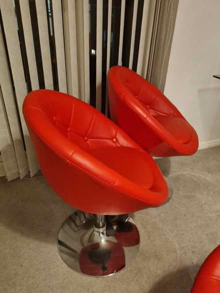 Photo of free Red bar chairs (Canning Town E16) #1