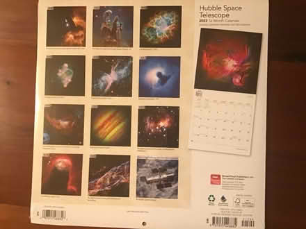 Photo of free 2023 Hubble Telescope Calendar (Near Rainbow and Stelling) #2