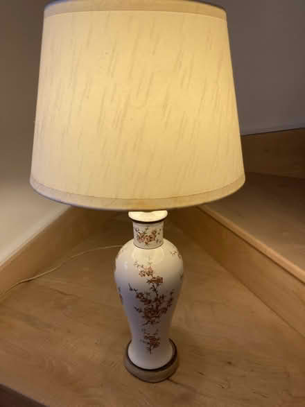 Photo of free Floral ceramic lamp (Ashdale, S. of Gerrard Library) #1