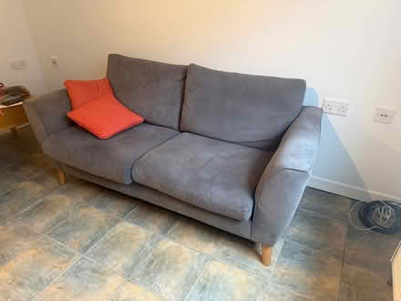 Photo of free Grey two seater sofa (Wandsworth) #1