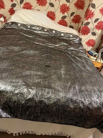 Photo of free Black/silver curtains, pair (Woolton L25) #1