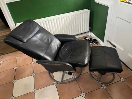 Photo of free Recliner chair and footstool (Dublin 7, near Hanlons Corner) #2