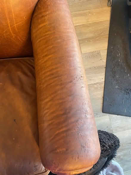 Photo of free Full grain leather couch (West side of Madison) #3