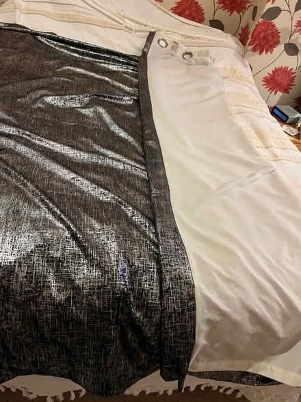 Photo of free Black/silver curtains, pair (Woolton L25) #2